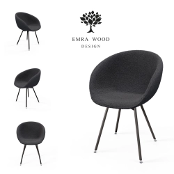 Krzesło KR-501 Ruby Kolory Tkanina Abriamo 08 Boucle Design Italia 2025-2030